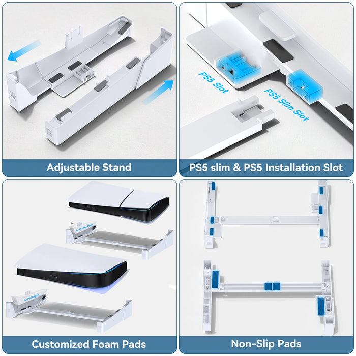 Ps5/Ps5 Slim Console Holder Stand For Disc Digital Editions
