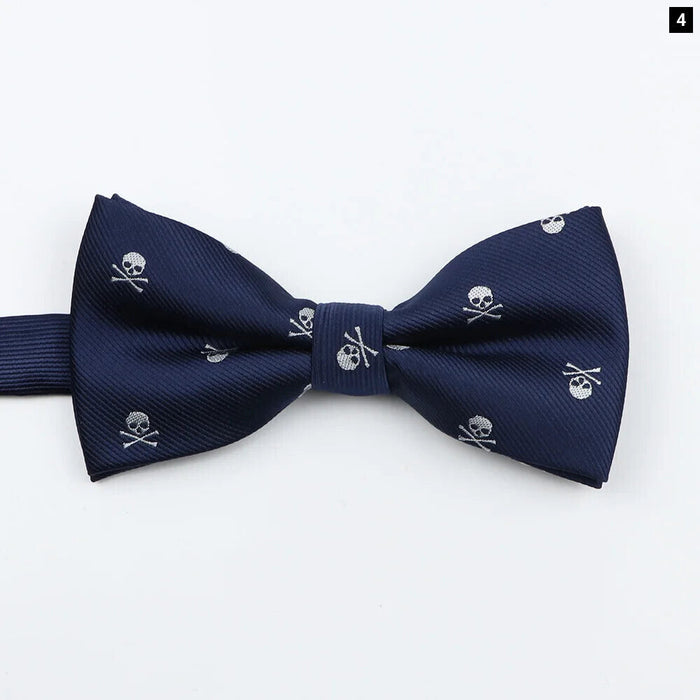 Skull Bowtie For Men Weddings And Cosplay