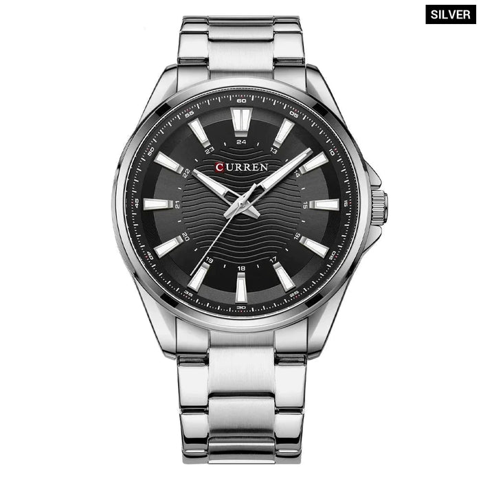 Classic Stainless Steel Quartz Wristwatches Fashion Brand Men's Watches With Luminous Hands