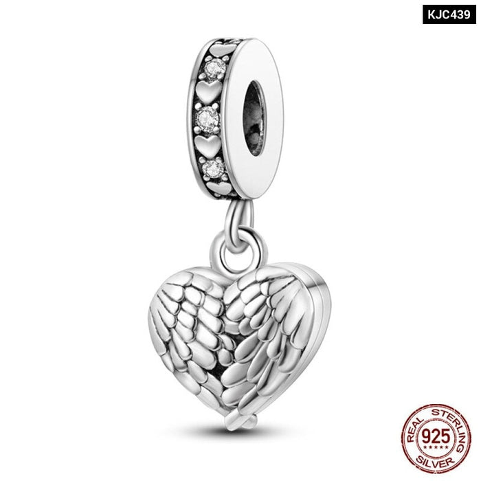 925 Silver Camera Coffee Cup Flower Charms Beads Fit Pandora Bracelet DIY Jewelry Making For Women