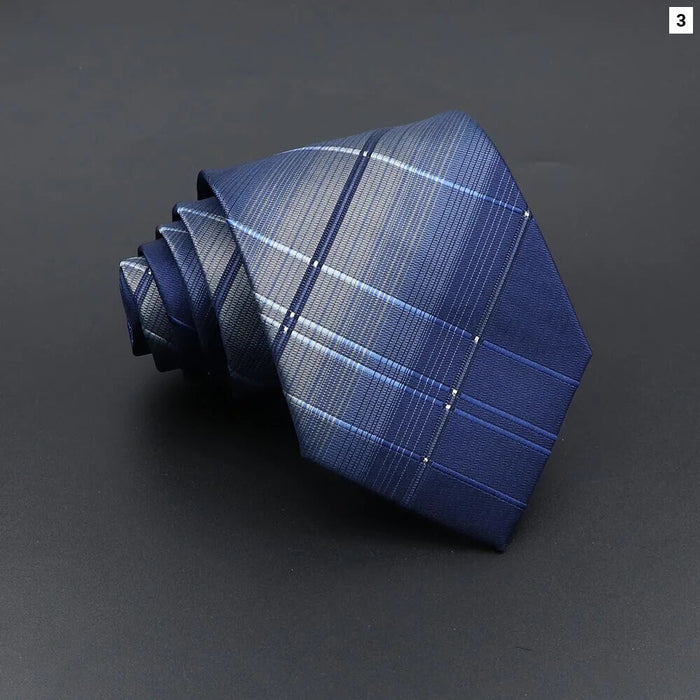 Classic Jacquard Plaid Tie For Business Weddings And Daily Wear