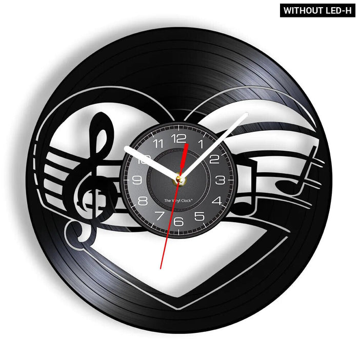 Musical Vinyl Record Wall Clock