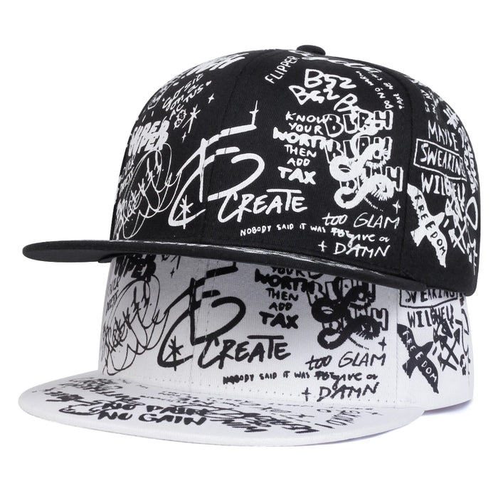 Graffiti Print Hip Hop Hat