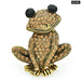 Vintage Frog Brooch 4 Colours Cartoon Animal Pin