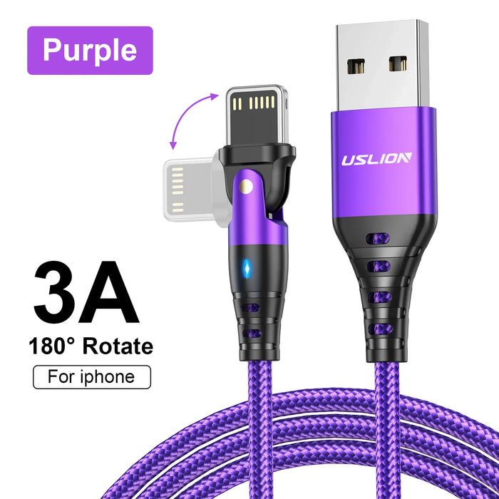 Fast Charging 180 Usb Cable For Iphone 14/13/Mini/Pro Max