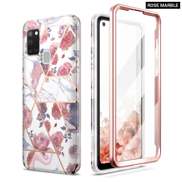 Shockproof Marble Cover For Samsung Galaxy A21s Full Body