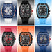 Sport Chronograph Quartz Silicone Bracelet Watches With Big