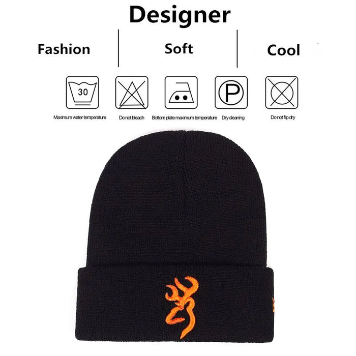 Embroidered Beanie / Hat For Warm Winter Style