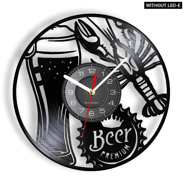 Real Vinyl Record Wine Wall Clock