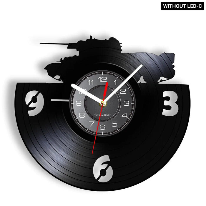 Army Tank Vinyl Record Wall Clock