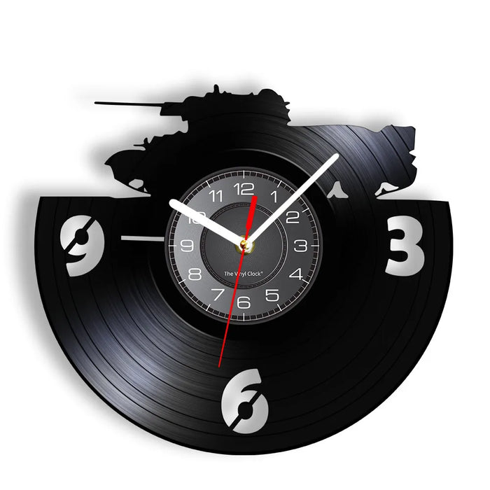 Army Tank Vinyl Record Wall Clock