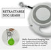 Retractable Dog Leash Anti Slip Handle No Tangle One Handed