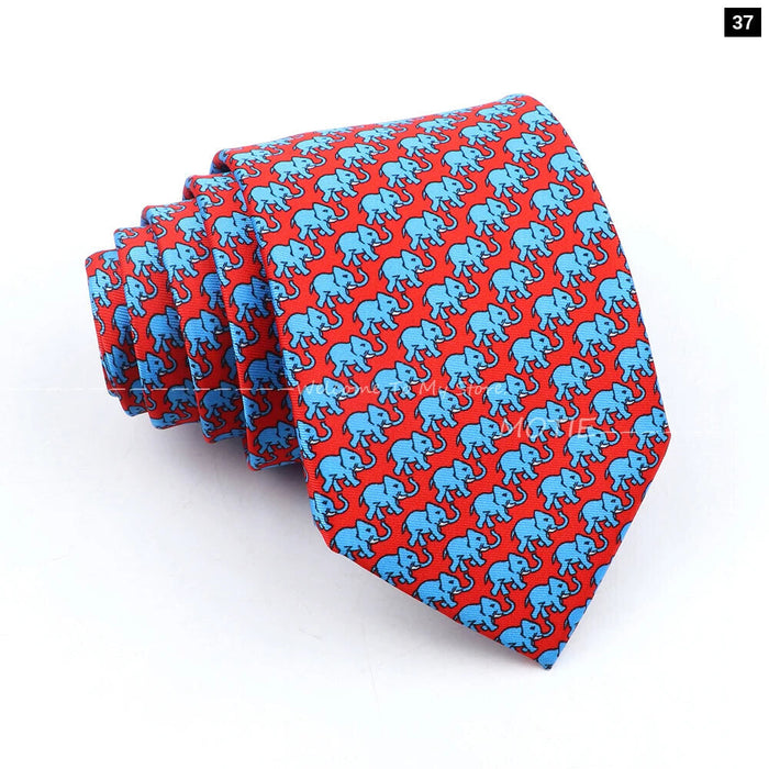 Musical Geometry Necktie Mens Blue Polyester Tie For Business And Party Wear