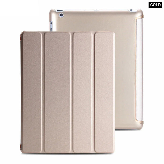 Ipad 2 3 4 Full Pu Leather Smart Case Protective Cover