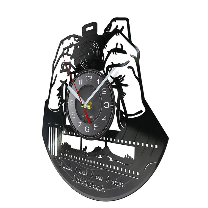 Pographers Vinyl Record Wall Clock