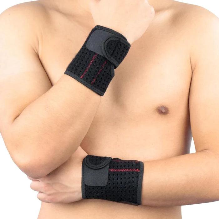 1 Pc Sports Adjustable Breathable Wrist Brace With Spring Support For Basketball Gym Training