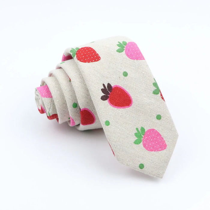 Floral Animal Print Linen Tie For Weddings And Parties