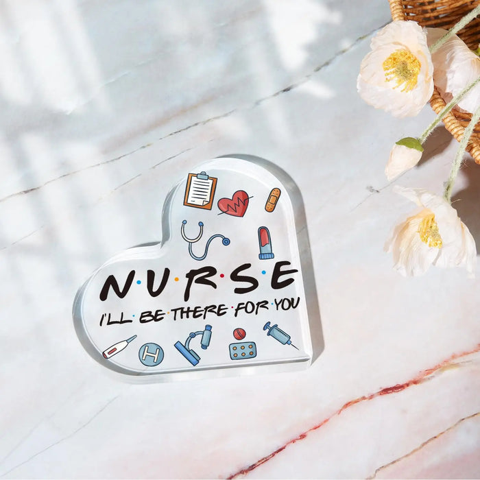 Thank You Nurse Gift Heart Shaped Desktop Decor