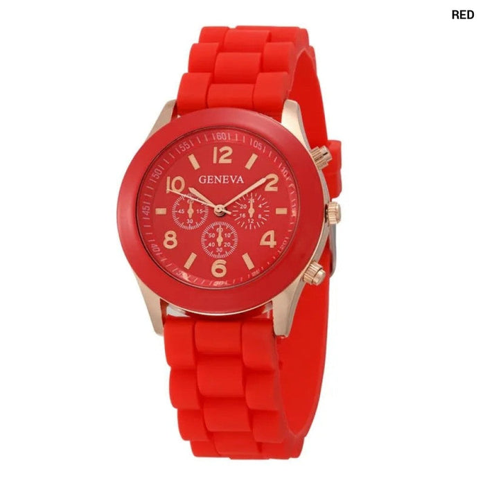 Women Watches Fashion Luxury Brand Women'S Watch Silicone Strap Quartz Wrist Watch For Female