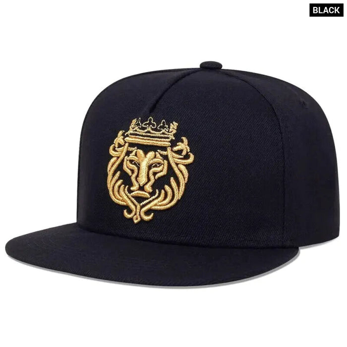 Adjustable Lion Crown Embroidered Baseball Cap / Hat