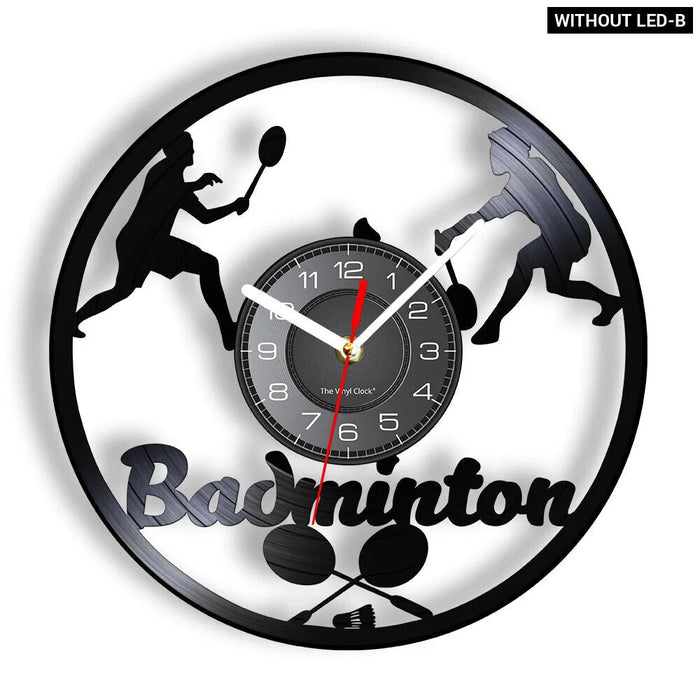 Boys Room Badminton Vinyl Record Clock