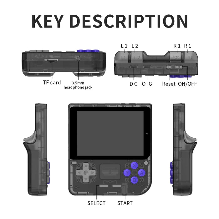 V10 Handheld Game Console 3.5 Ips Oca Full Screen Retro Opendinglinux