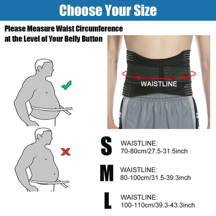 Breathable Lower Back Lumbar Support Belt Brace For Pain