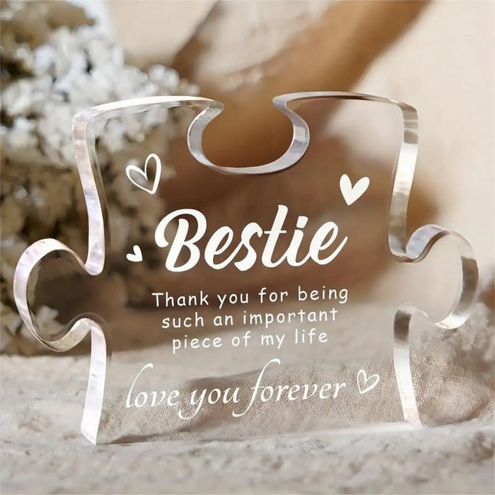 Custom Acrylic Puzzle Board Bestie Thank You Gift