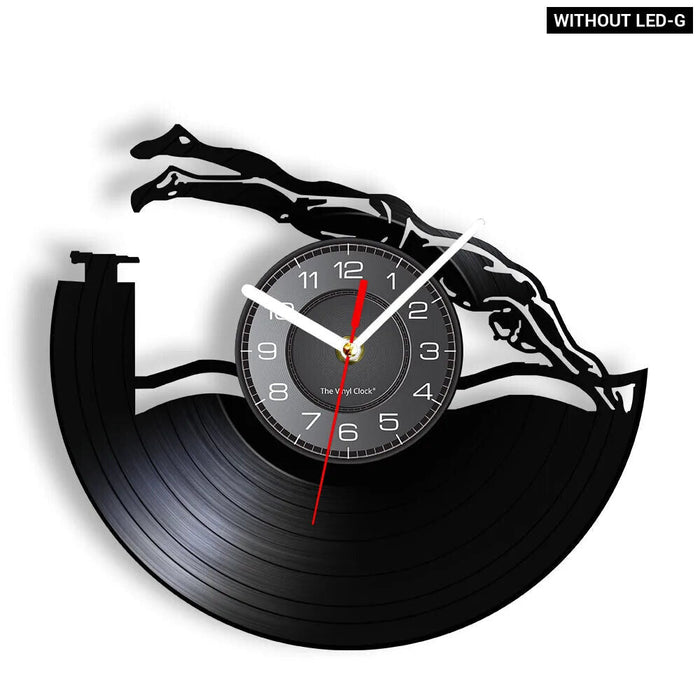 Swimming Pool Vinyl Record Wall Clock