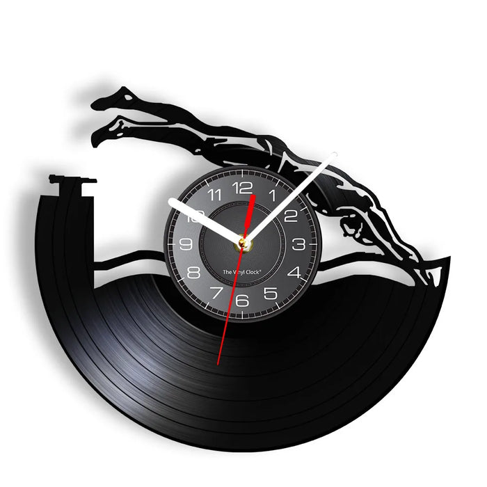 Swimming Pool Vinyl Record Wall Clock