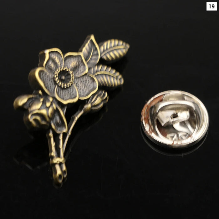 Animal Plant Brooches For Mens Fashion