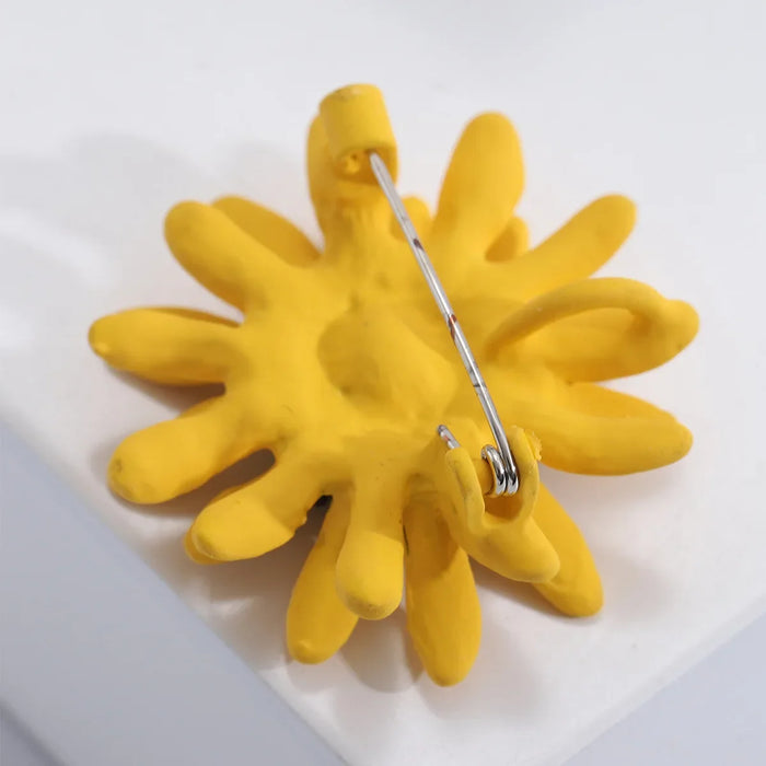 Sunflower Brooch Korean Fashion Enamel Pin For Casual Wear