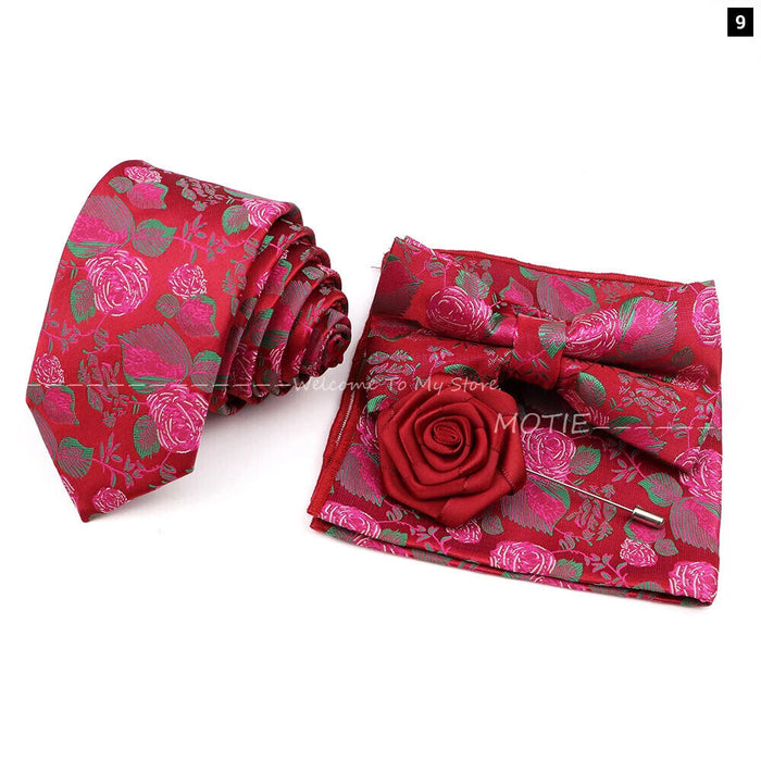 Classic Red Ties Set For Business And Weddings