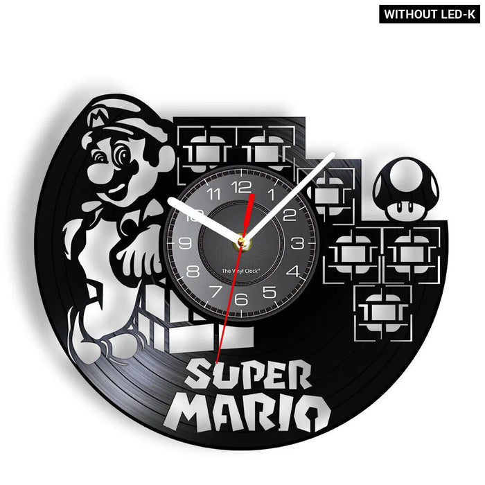 Retro Mushroom Game Wall Clock