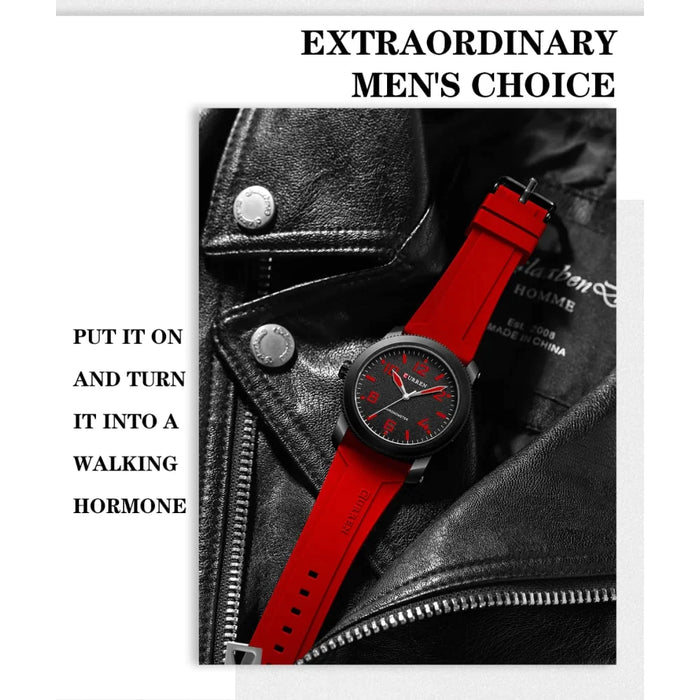 Fashion Watches For Men Left Hand Design Quartz