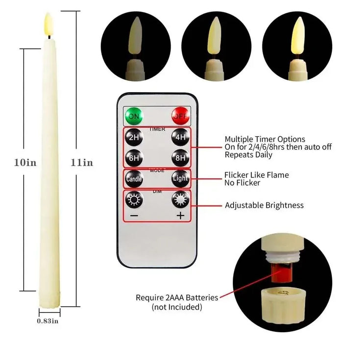 Remote Control Led Taper Candles