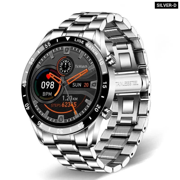 2024 Lige Smartwatch With Full Circle Touch Bluetooth