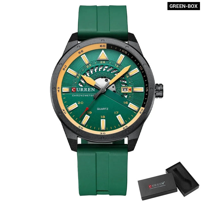 Fashion Men Watch Waterproof Sport Mens Watches Silicone Automatic Date Military Wristwatch