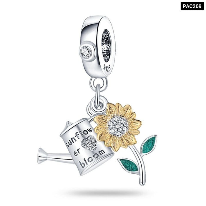 Spring Series Charms Beads 925 Silver Flower Birds Butterfly Pendent Fit Original Pandora Bracelet Jewelry