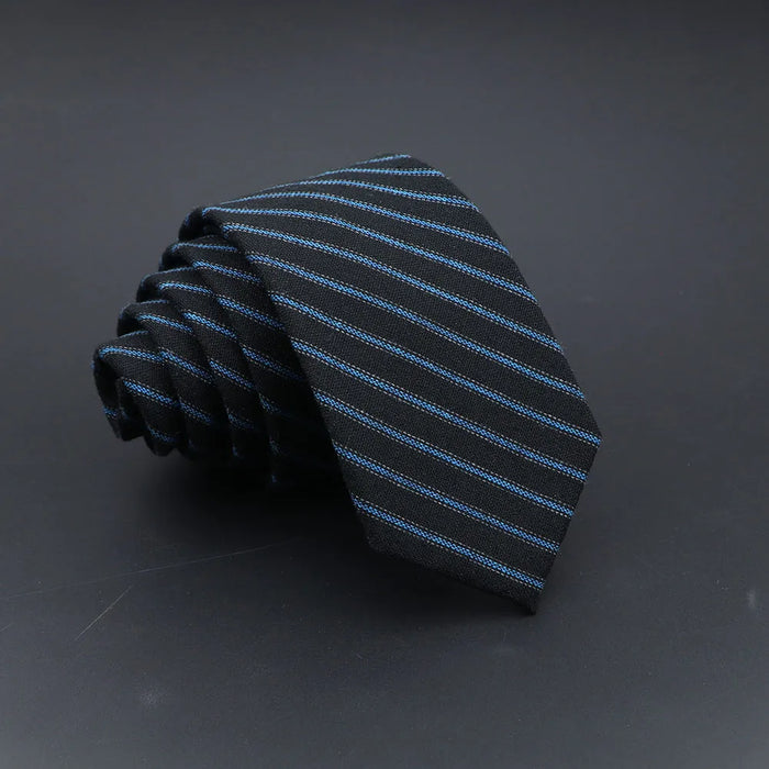 Handmade 6Cm Mens Ties Classic Cotton Solid And Striped Slim And Stylish