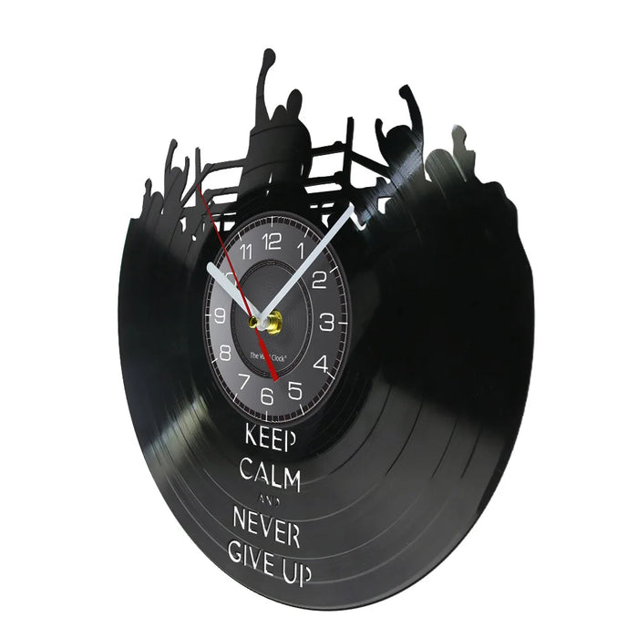 Motivational Boxing Vinyl Record Wall Clock