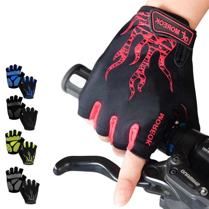 1 Pair Non-Slip Breathable Gel Pad Biking Gloves For Men Women