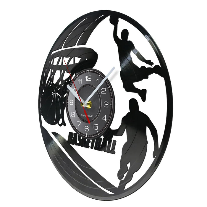 Silhouette Basketball Wall Clock