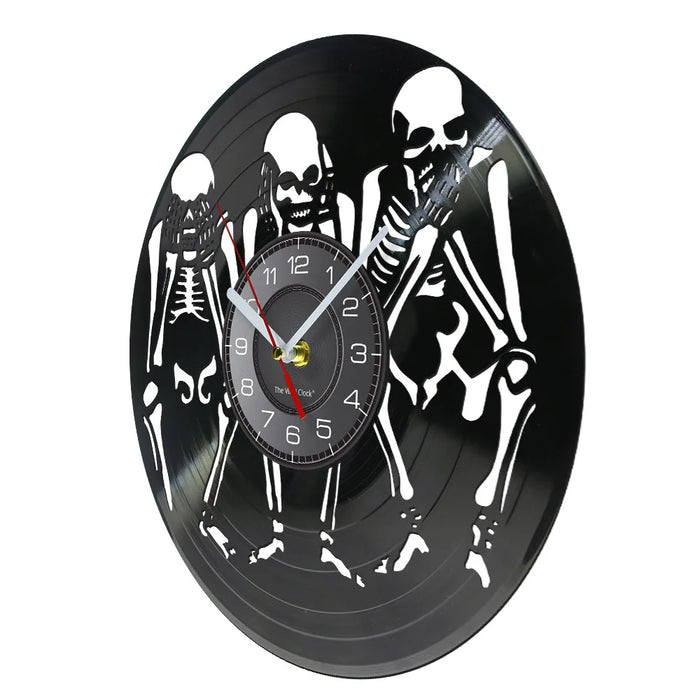 Skulls Wall Clock Wisdom Of The Dead