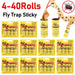 40 Rolls Fly Sticky Paper For Insect Control