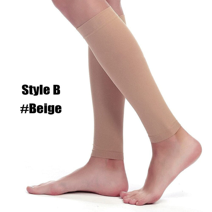 2 Pcs Calf Compression Knee High Open Toe Stockings For Pregnancy, Varicose Veins