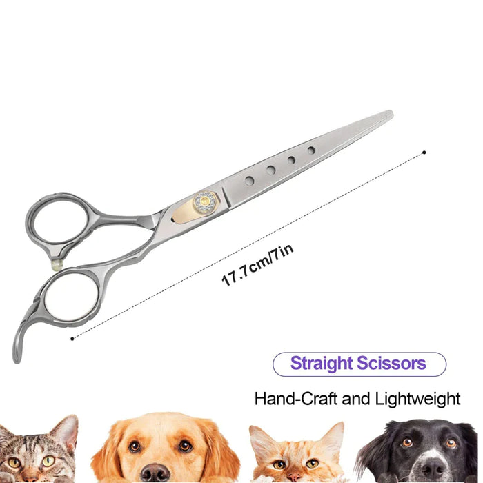 Stainless Steel Dog Grooming Scissors Professional Pet Cutting Shears