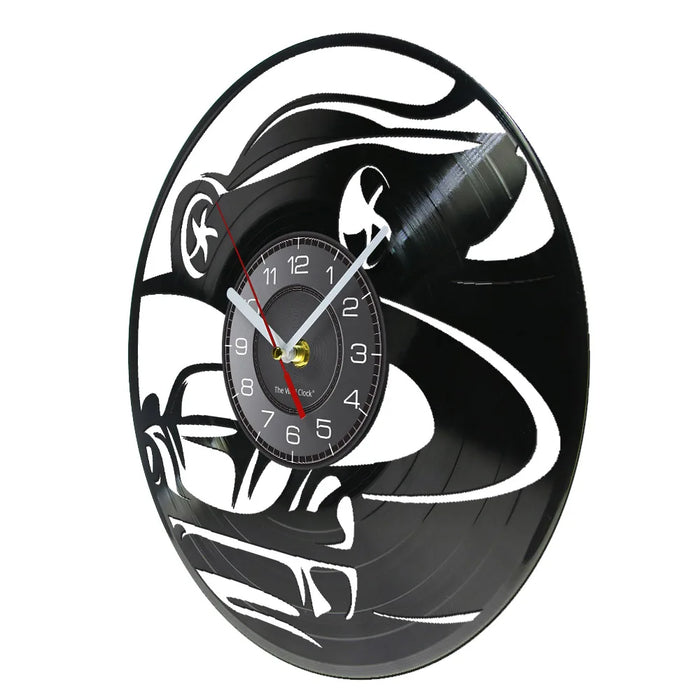 Supercar Drifting Vinyl Record Wall Clock