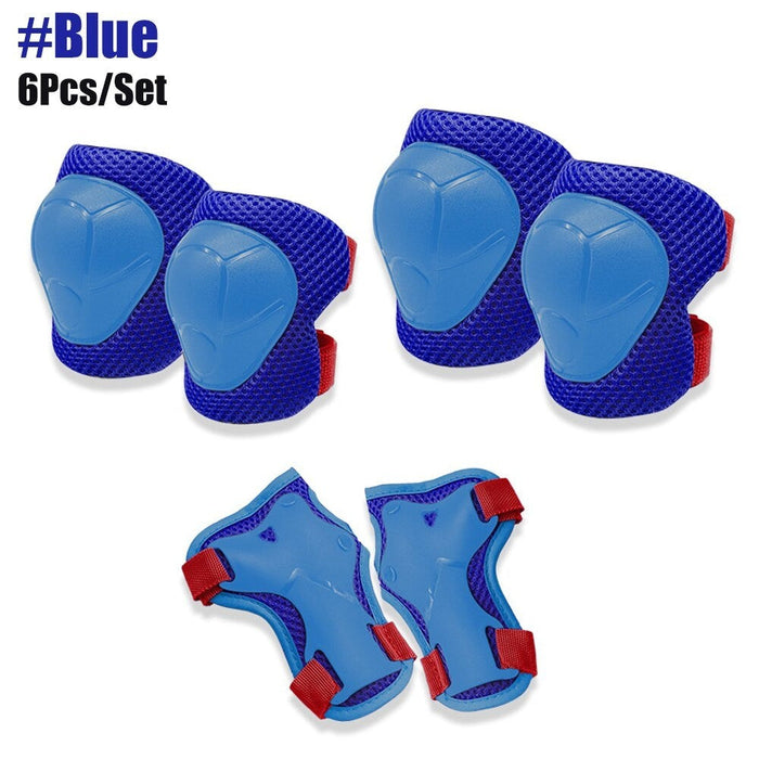 6pcs Kids Knee Elbow Wrist Guards Protective Pads for Biking Riding Cycling Scooter