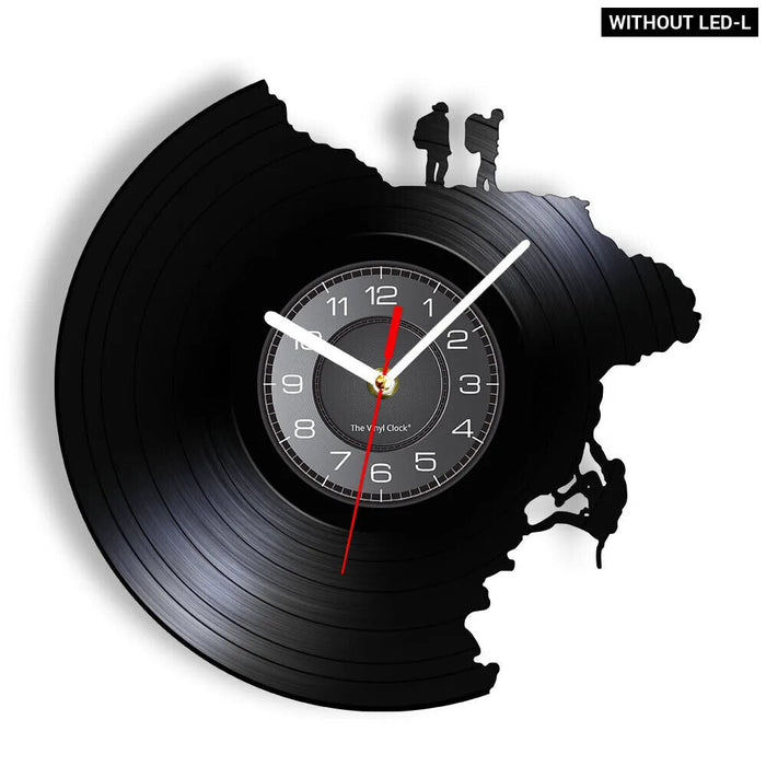 Extreme Rock Climbing Vinyl Record Clock